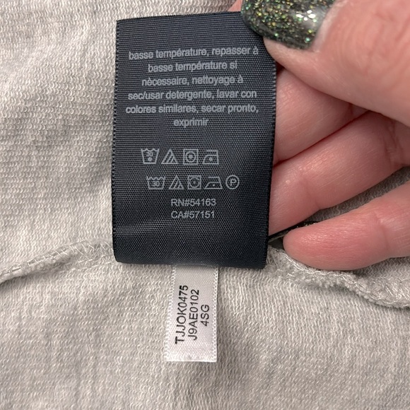 Tommy Hilfiger woman’s gray military band cotton jacket brass style buttons szL - Picture 10 of 15